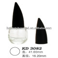 Unique Design Pointed Conical Nail Polish Bottle and Cap with Brush